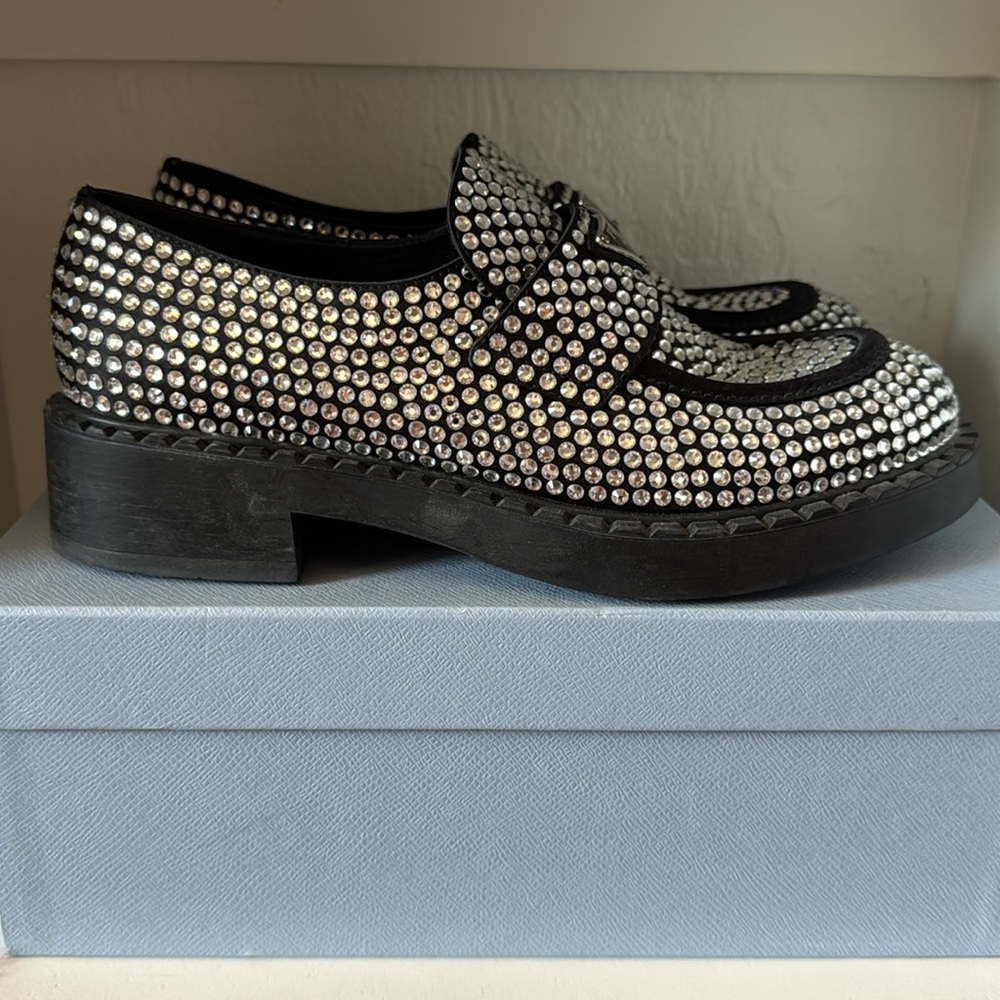 Gently worn Genuine PRADA Calzature Donna Crystal Shoes - Picture 6 of 9